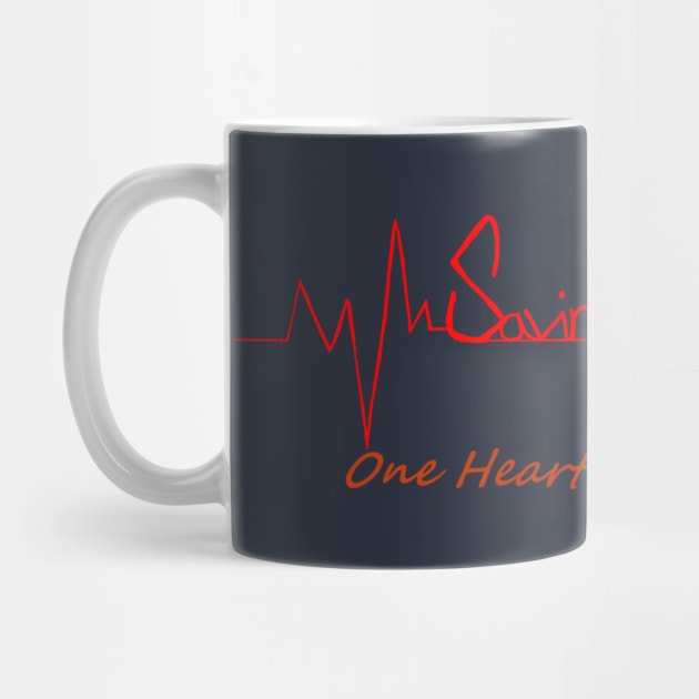 Saving Lives One HeartBeat At A Time Tshirt, Mugs, Stickers, and Masks by TheNeutralDragon